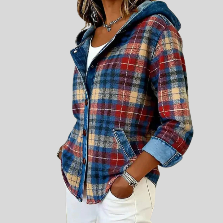 Paige | Hooded Plaid Shacket