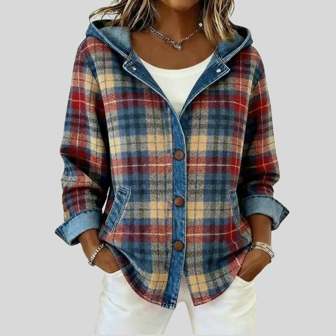 Paige | Hooded Plaid Shacket