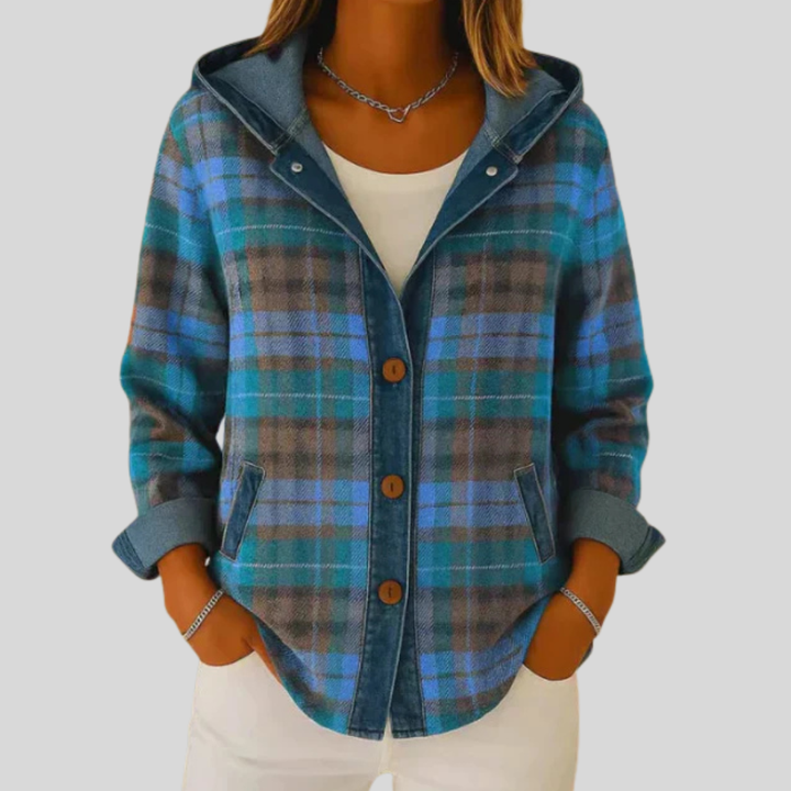 Paige | Hooded Plaid Shacket