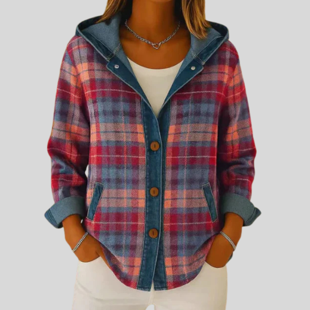 Paige | Hooded Plaid Shacket
