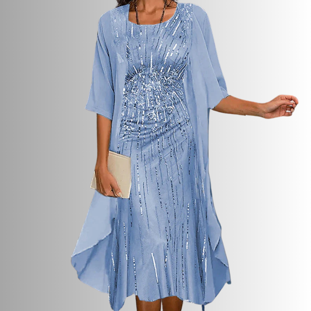 Becky | Layered Open Front Midi Dress