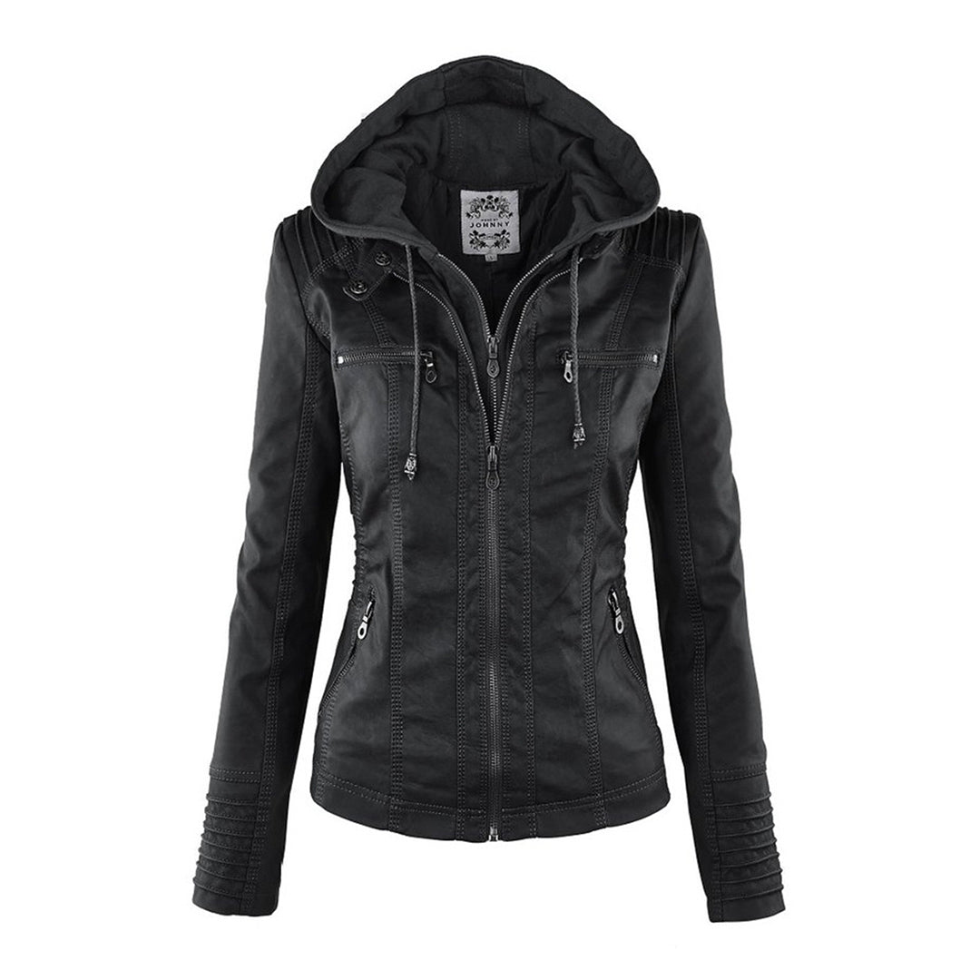 SYLVIA | Hooded Moto Jacket