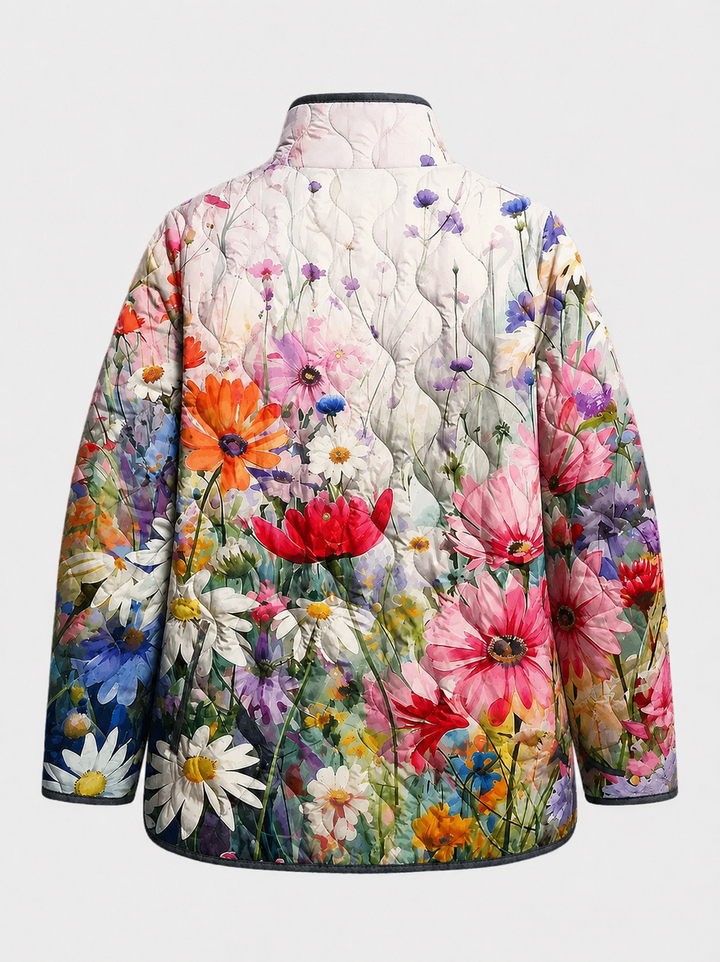 Nancy | Charming Vintage Floral Print Quilted Jacket