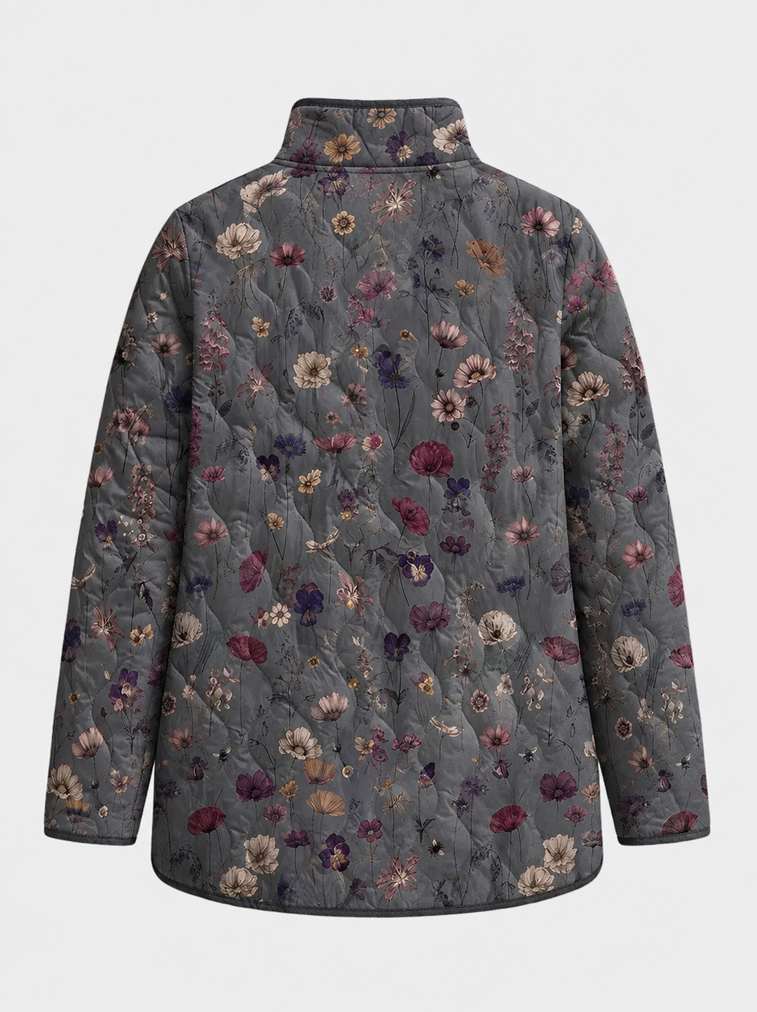 Karen | Vintage Floral Print Quilted Jacket