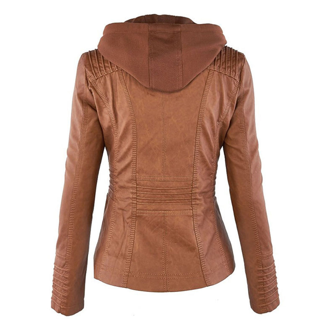 SYLVIA | Hooded Moto Jacket