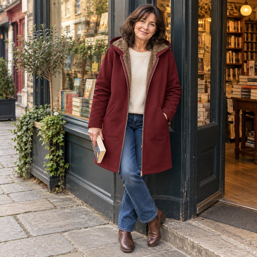 Heather | Cozy Hooded Longline Coat