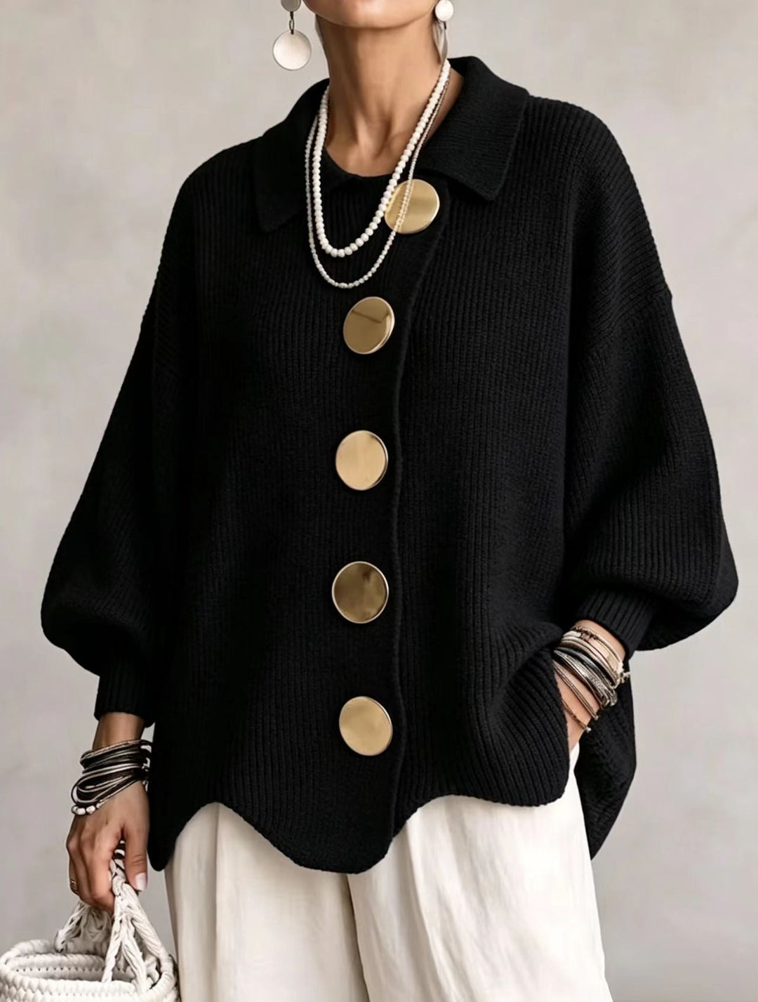 Victoire | Oversized Collared Cardigan