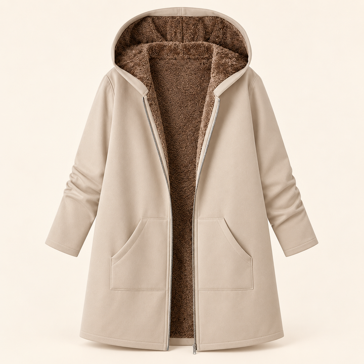 Heather | Cozy Hooded Longline Coat