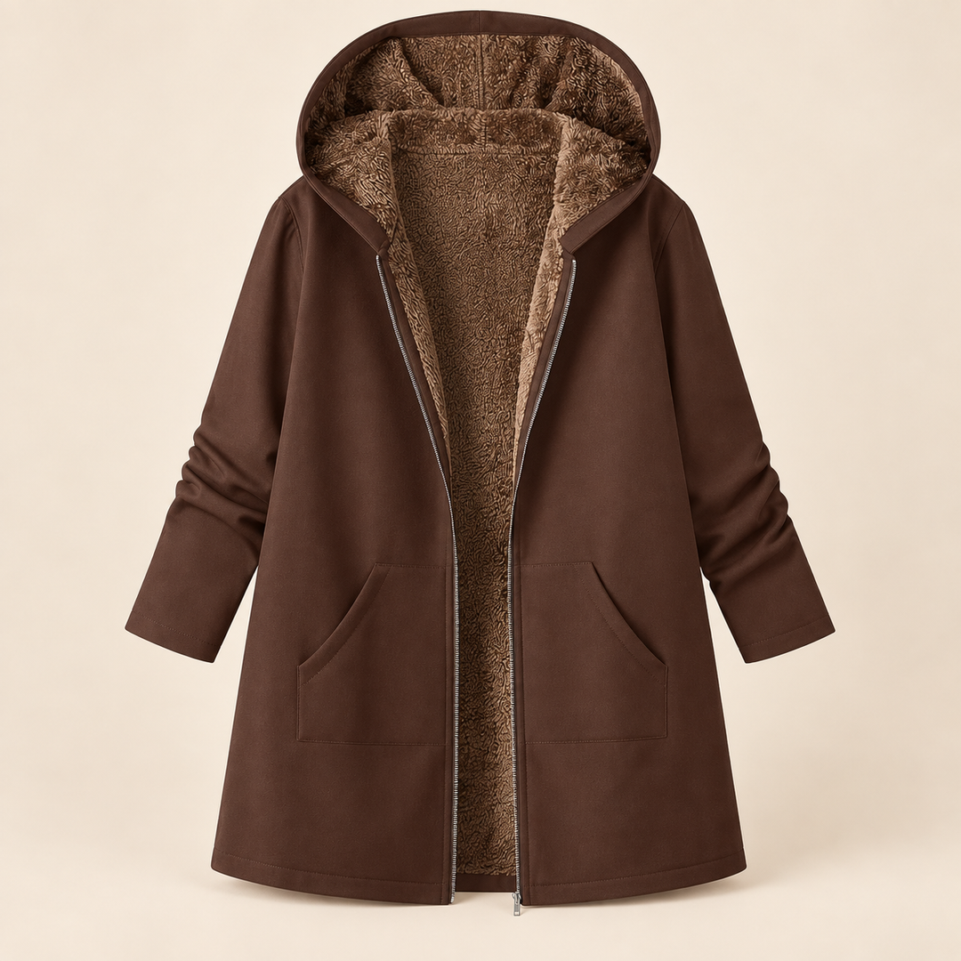 Heather | Cozy Hooded Longline Coat