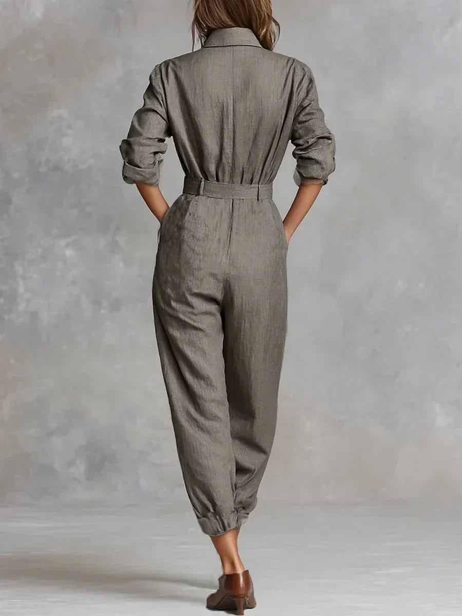 Megan | Linen and Cotton Jumpsuit
