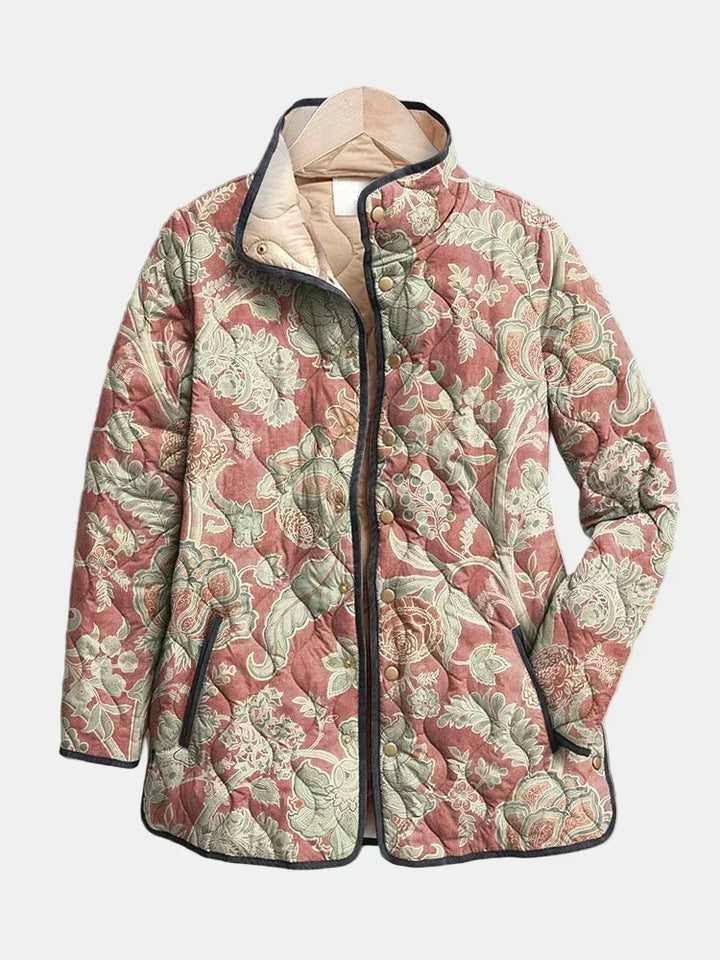 Amy | Vintage Floral Casual Quilted Jacket