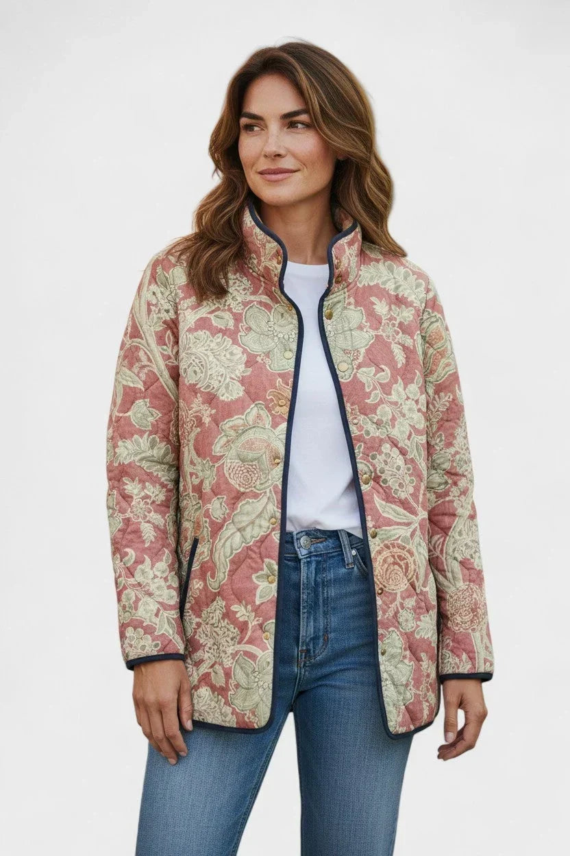 Amy | Vintage Floral Casual Quilted Jacket