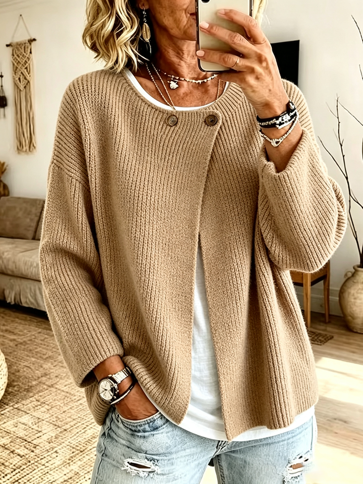 Natalie™ | Asymmetrical Knit Cardigan