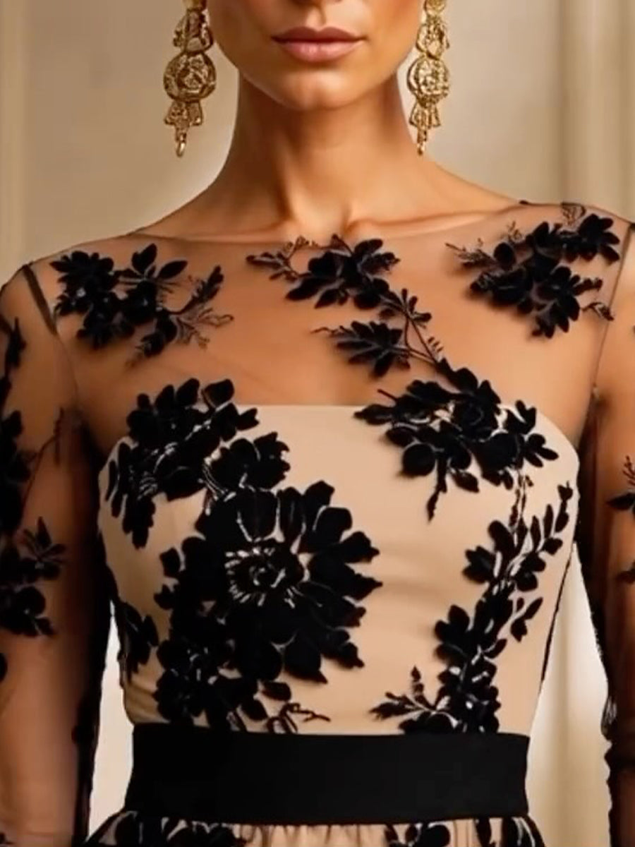 Adrielle | Elegant Floral Lace Dress