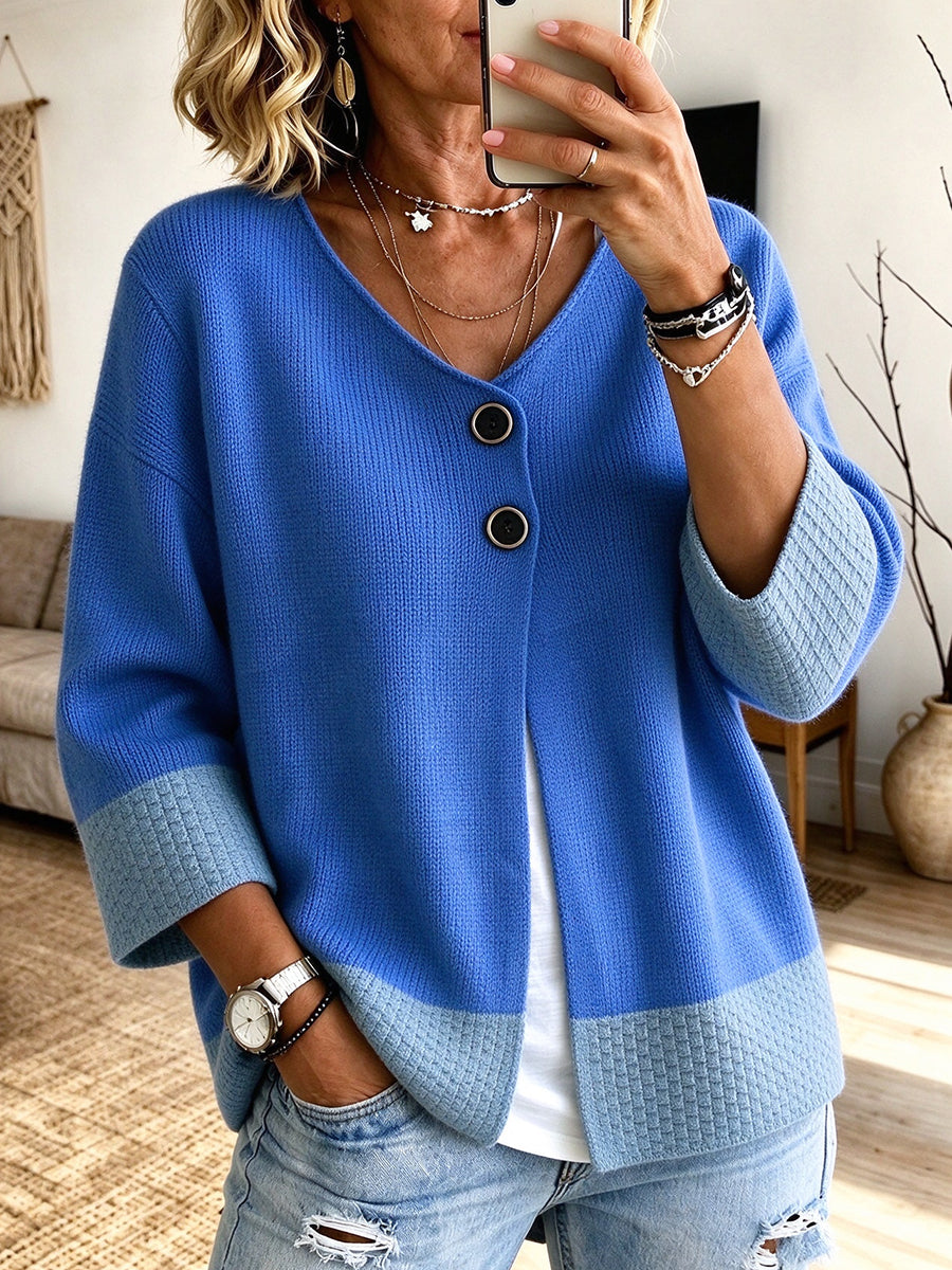Jennifer™ | Color-block Knit Cardigan