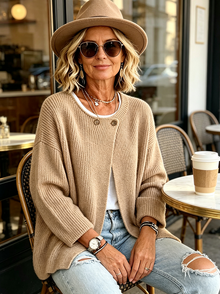 Natalie™ | Asymmetrical Knit Cardigan