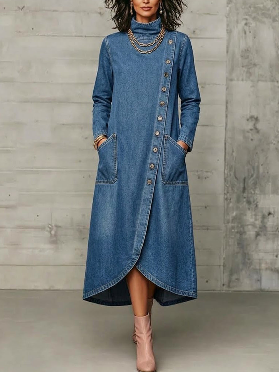 Caroline™ | Denim Maxi Dress