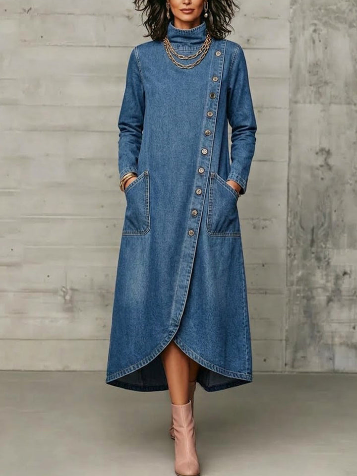 Caroline™ | Denim Maxi Dress