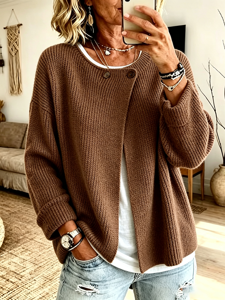 Natalie™ | Asymmetrical Knit Cardigan