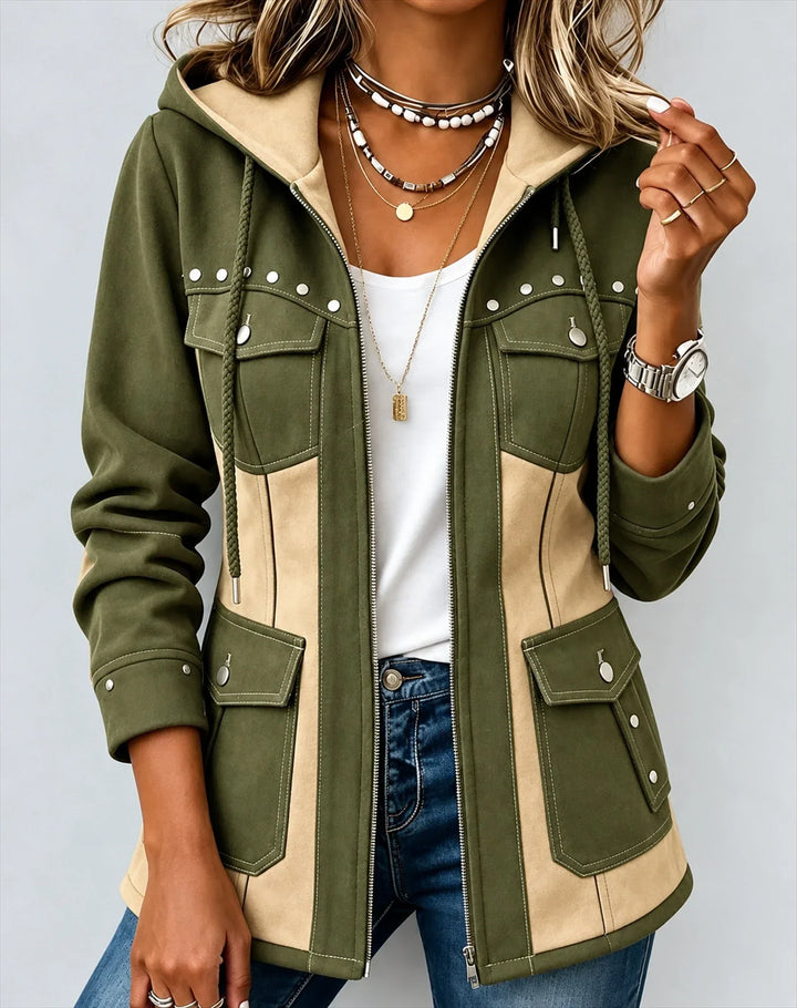Véronique | Two-Tone Hooded Jacket