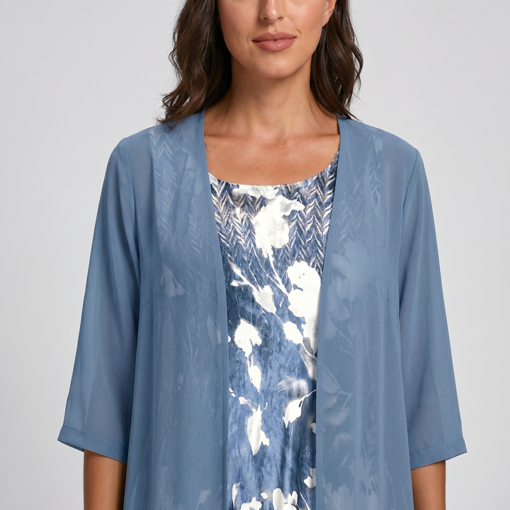 Becky | Layered Open Front Midi Dress