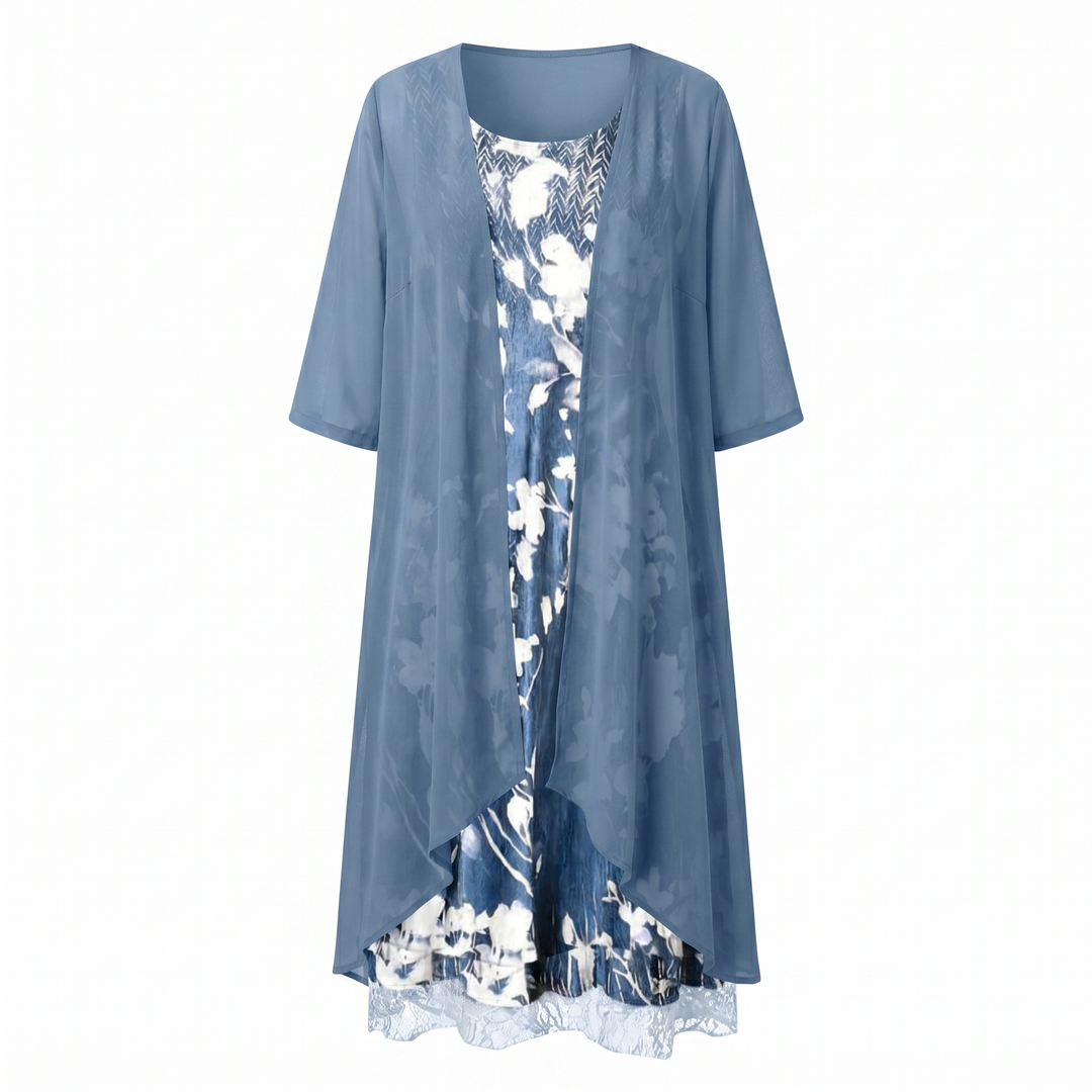 Becky | Layered Open Front Midi Dress